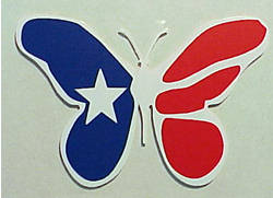 Dulces Tipicos Butterfly with the Flag of Puerto Rico, designs at elColmadito.com Puerto Rico